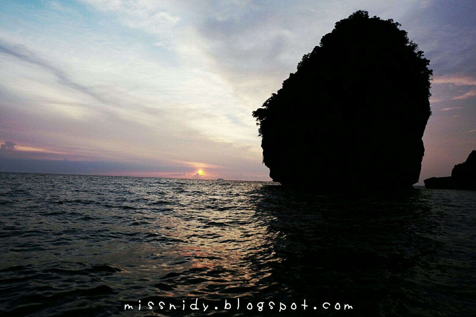 sunset in phiphi island thailand