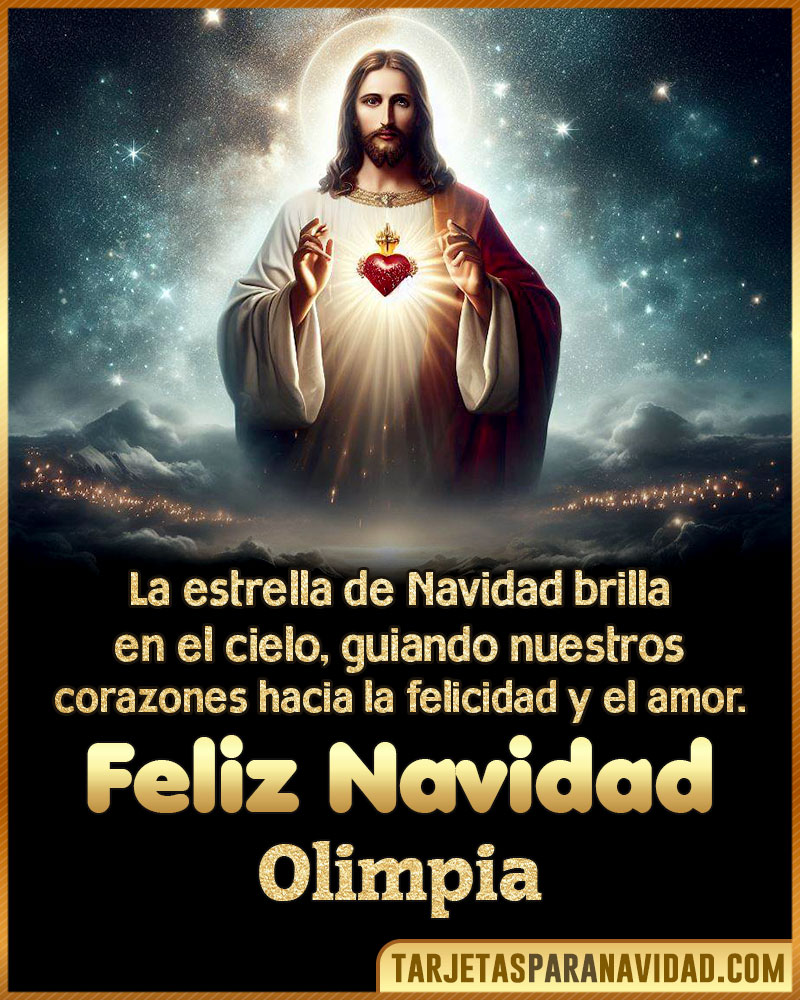 Tarjetas de navidad cristianas para Olimpia