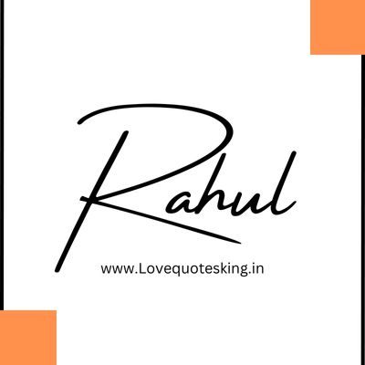 rahul name signature