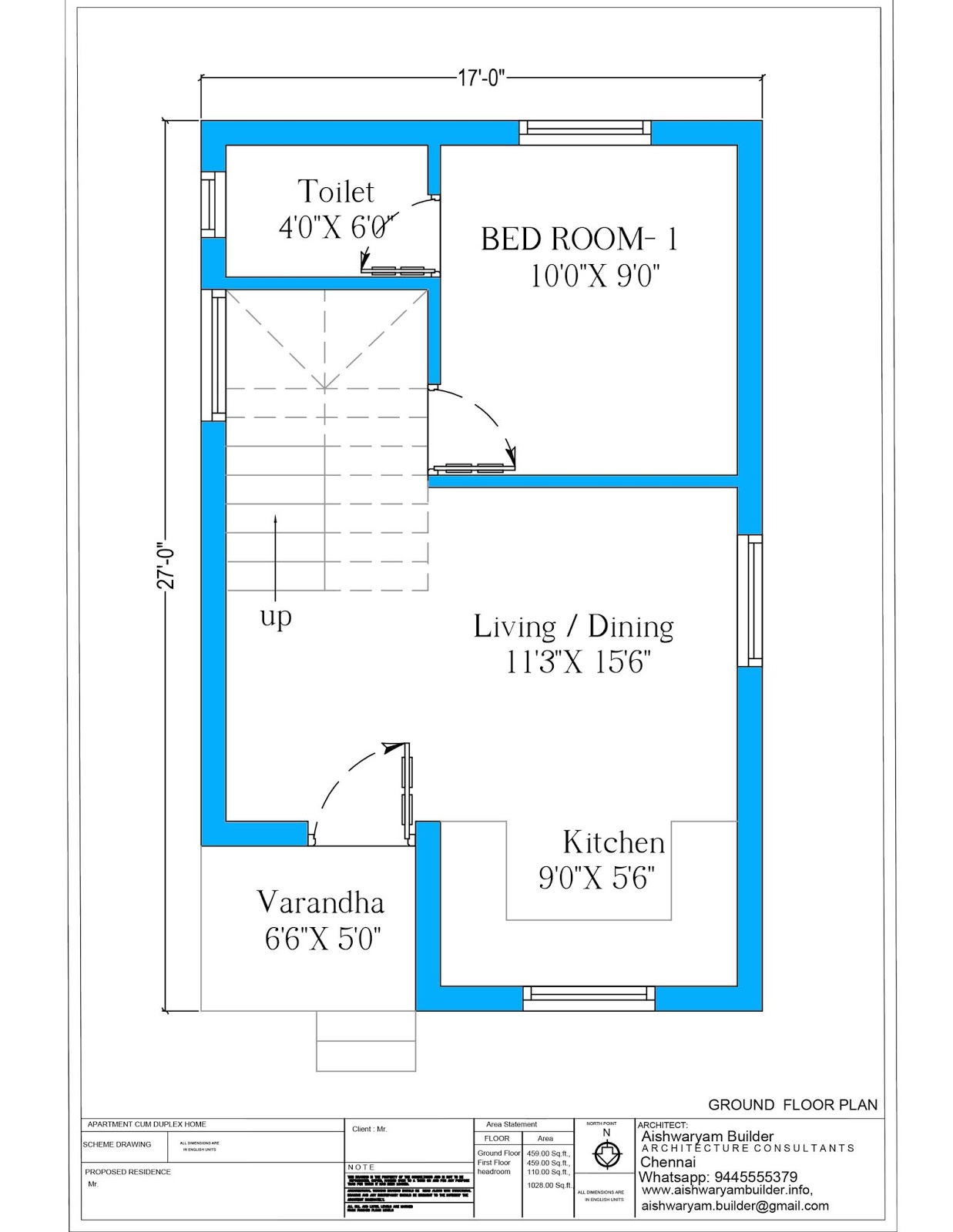 Contractors in Chennai 1 5  cent  house  plan  independent 