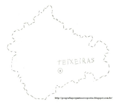 Mapa de Teixeiras - MG