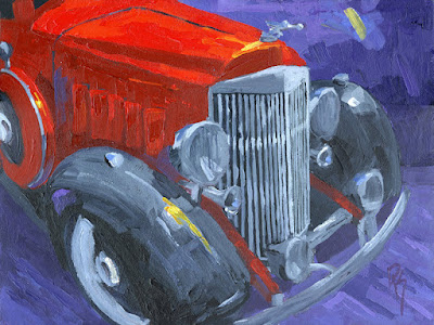 painting art automotive 1932 Packard classic car