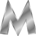 Graffiti Alphabet on the Letter "M" with Silver Effects