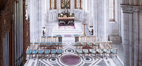 Carrara arble and Cosmati-style floor, chapel in Mount Stuart House, Isle of Bute Carrara arble and Cosmati-style floor, chapel in Mount Stuart House, Isle of Bute