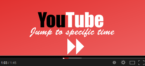 Jump to specific time on YouTube Video