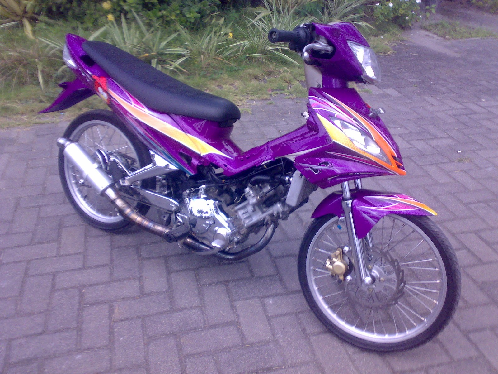 62 Modif Motor Jupiter Mx Warna Ungu Terunik Klobot Modifikasi