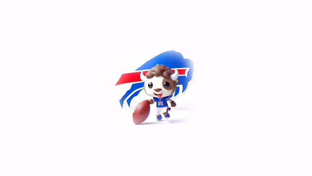 3D Cute Buffalo Mascot for Buffalo Bills NFL Team HD Wallpaper