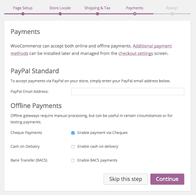 payment setup wizard woocommerce