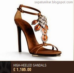 Sandal-Wanita-high-Heels-Roberto-Cavalli-Cokelat
