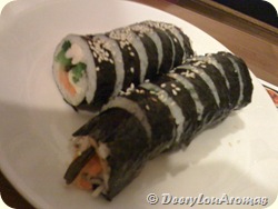 Rice wrapped in seaweed
