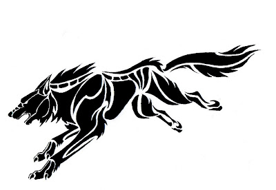 wolf Tribal Tattoo Design