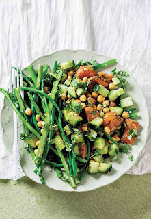 Cucumber, Chickpea and Salmon Salad