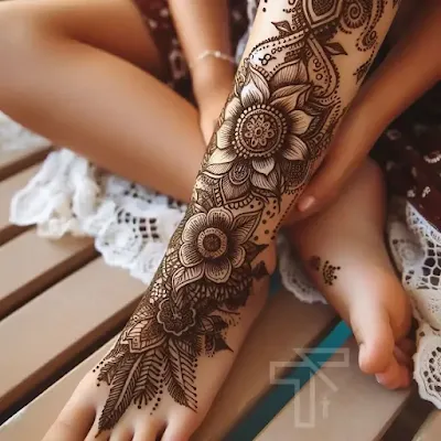 মেহেদী-ডিজাইন-২০২৪-পিক-পায়ের