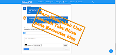 Cara Ubah Link Aktif Di Komentar Blog Ke Teks Biasa 