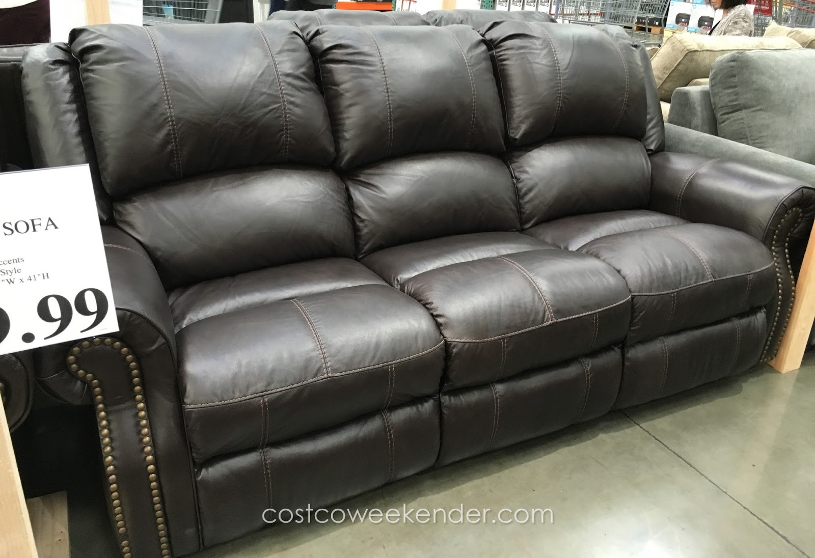 Berkline Leather Reclining Sofa