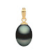 LPQSN0646 PRICE: 230.QAR 18K Gold Pearl Pendant 6-7mm Black