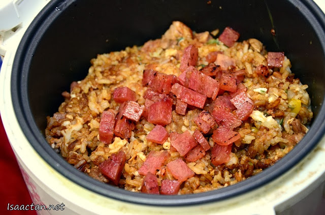 Our home made claypot rice with lots of meat