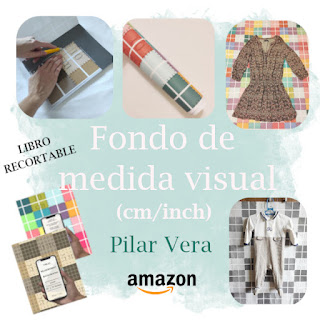 fondo de medida visual o visual measurement background cut-out book de Pilar Vera para hacer fotos a tu ropa con las medidas detrás y venderla de segunda mano