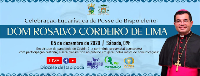 Novo Bispo da Diocese de Itapipoca toma posse neste sábado (5)