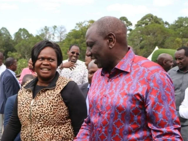 Gladys Wanga and President William Ruto