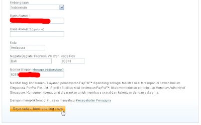 Informasi Account PayPal