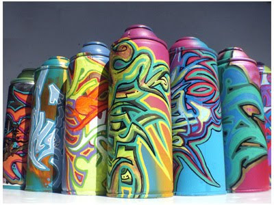 Alphabet In Graffiti Spray Paint Cans