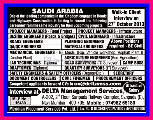 Attractive Salaries For KSA