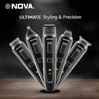 Nova NG 1150 Cordless and Rechargeable Multi Grooming Trimmer for Men Runtime: 60 Mins (Black)