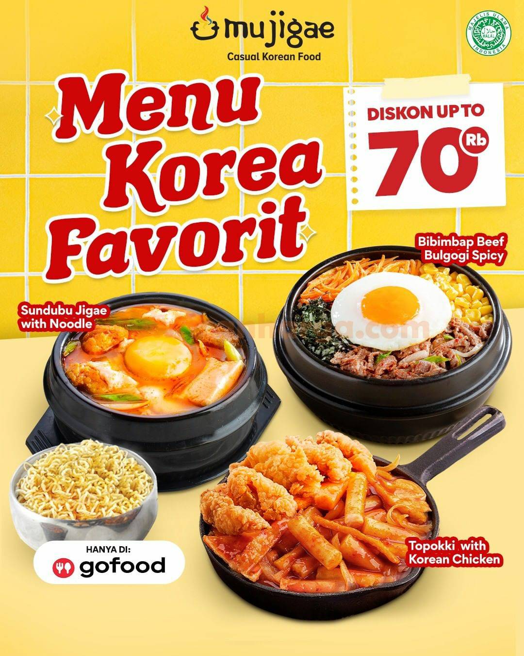 MUJIGAE Promo GOFOOD DISKON hingga Rp. 70Ribu