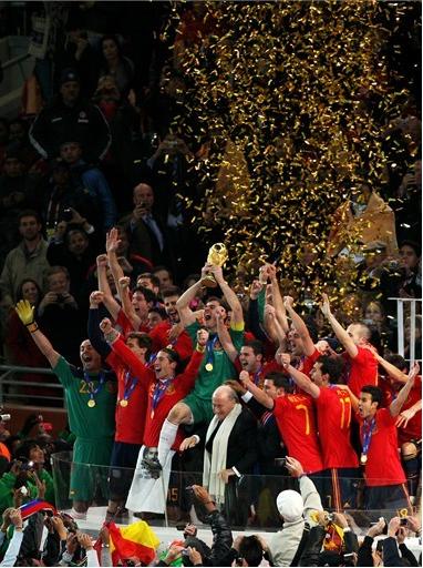 This year Spain won the FIFA WORLD CUP 2010 Winner Trophy by beating