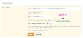Blogger custom domain settings