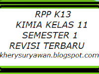 RPP k13 Kimia kelas 11 Semester 1 SMA/SMK Revisi Terbaru 2019