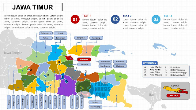 Peta Jawa Timur PPTX Powerpoint