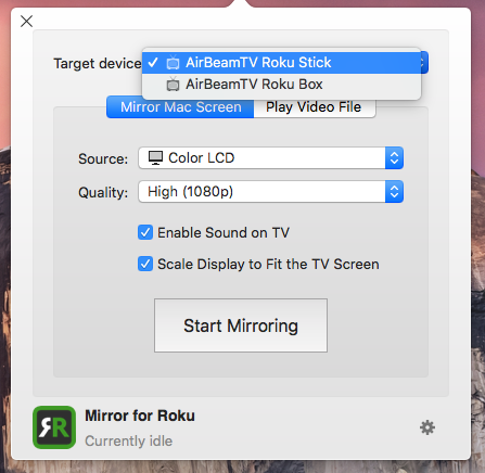 Mirror Your Mac on Roku