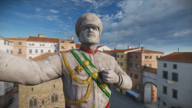 General D. Robello Rebello Just Cause 3 statue effigy