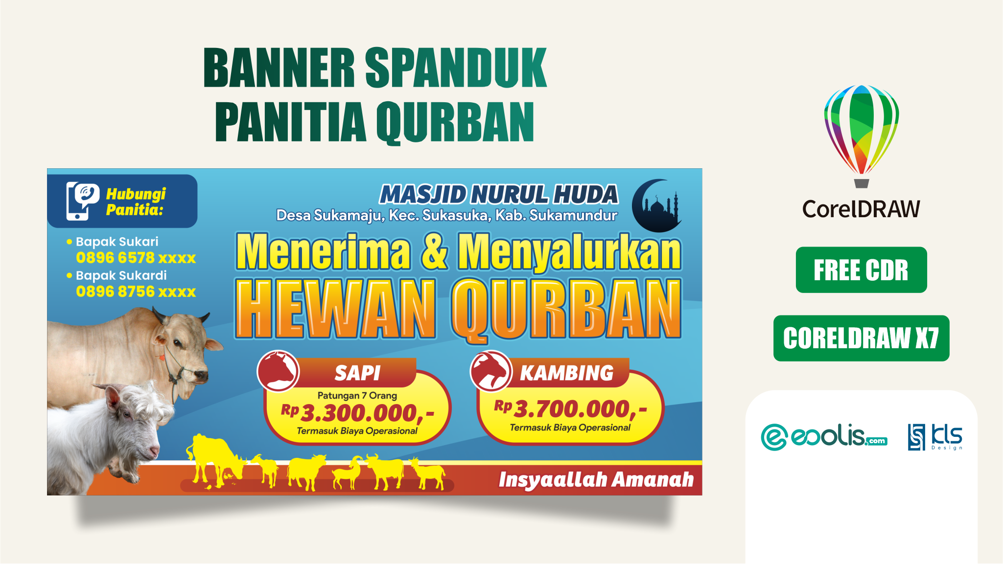 Desain Banner Panitia Qurban Idul Adha - eoolis.com
