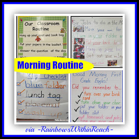 photo of: Starting the Day Routines at School (RoundUP via RainbowsWithinReach) 