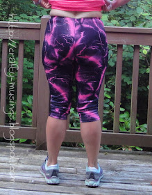 Duathlon Shorts, pink capris, back view