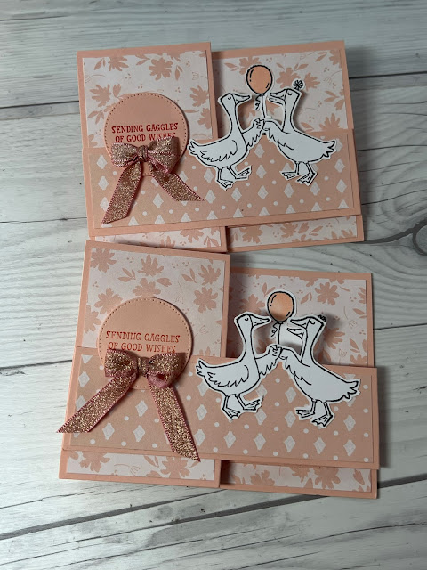 Hand made greeting cards with a goose theme using Stampin' Up! Silly Goose Stamp Set