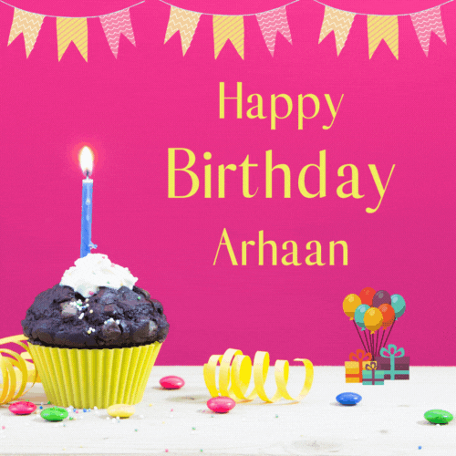 Happy Birthday Arhaan (Animated gif)