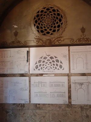 Plans and blueprints inside a building