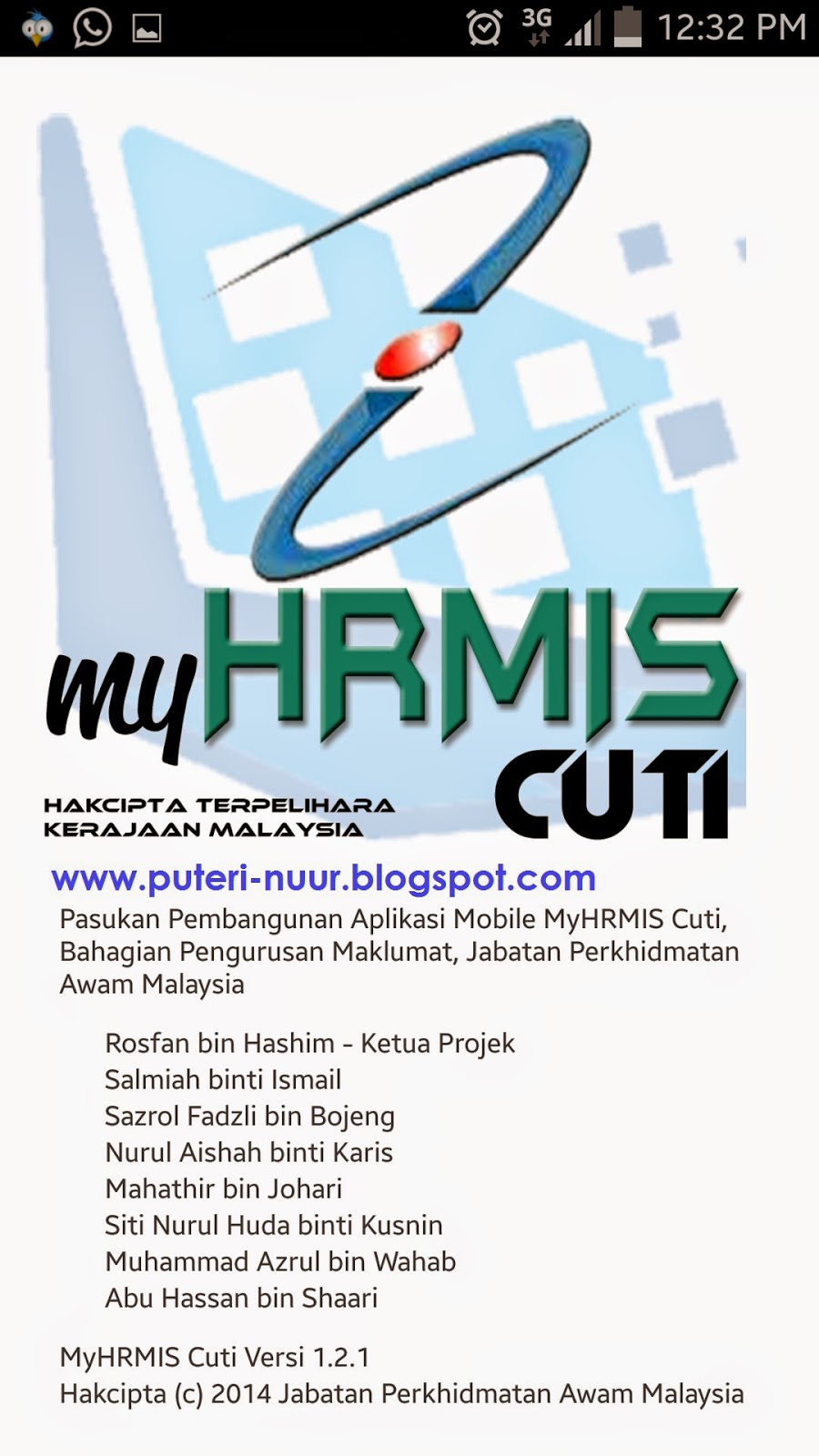 The story of PUTERISM: MyHRMIS Cuti -- apply cuti dimana 