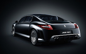 Black Peugeot 908 RC Back View HD Wallpaper