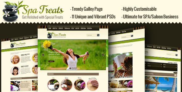 Spa Treats - A Health / Spa Saloon PSD Template - Health & Beauty Retail