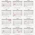 Calendar for Year 2009 United States