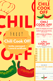 Chili Cook-off Insider: free invite, scorecard, and award certificate for a #chilicookoff
