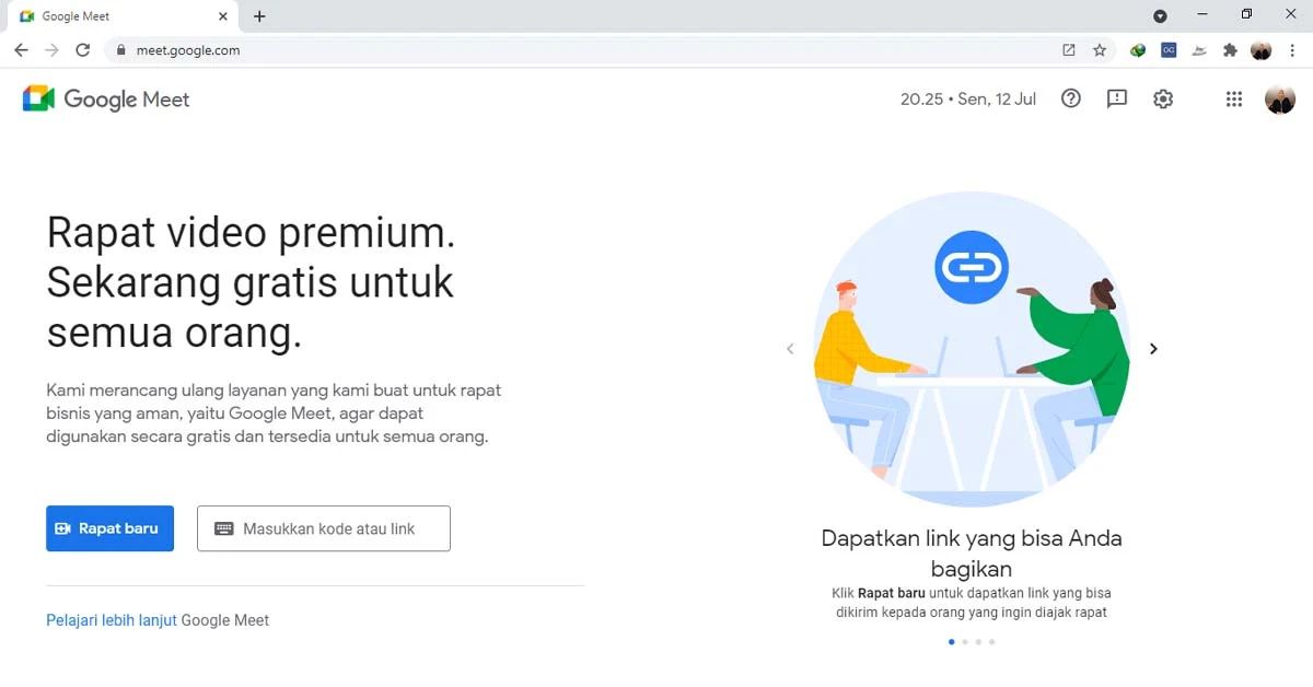 Cara Install Google Meet di Laptop Tanpa Aplikasi