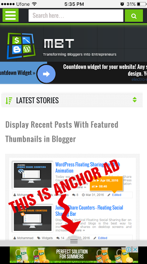 adsense page-level ads in blogger sites