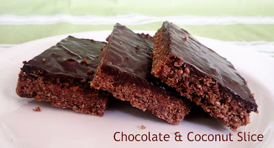 Chocolate and Coconut Slice © Susan Lockhart King http://food-baby.blogspot.com.au