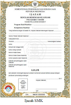 Download Blangko Ijazah Plus SHUN Terbaru 2017